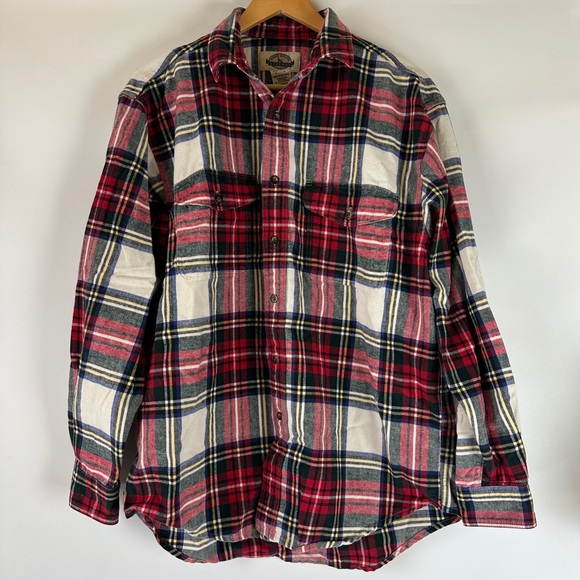 Eddie Bauer Legends Tartan Plaid Flannel‎ Long Sleeve Button Down Men’s M Shirt - Picture 1 of 8